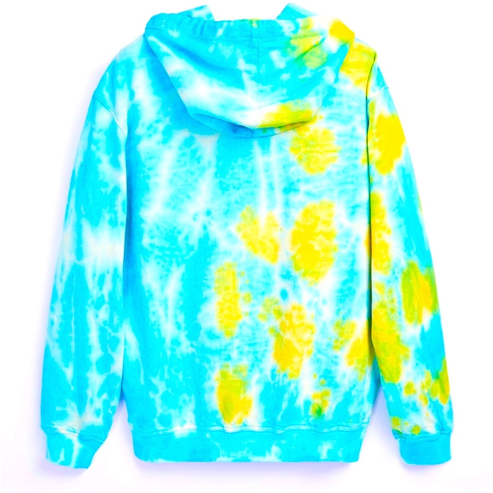 Zara tie dye sweatshirt turquoise yellow, designer Streetwear - Picture 5 of 8
